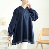 大きいサイズレディース チュニック バックリボンオーガンジーチュニック | GOLDJAPAN　大きいサイズ専門店 | 詳細画像11 