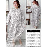 大きいサイズレディース ワンピース モノトーンプリントティアードワンピース | GOLDJAPAN　大きいサイズ専門店 | 詳細画像15 