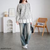 大きいサイズレディース トップス ツイードフェイクレイヤードプルオーバー | GOLDJAPAN　大きいサイズ専門店 | 詳細画像6 