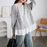 大きいサイズレディース トップス ツイードフェイクレイヤードプルオーバー | GOLDJAPAN　大きいサイズ専門店 | 詳細画像7 