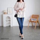 大きいサイズレディース トップス ツイードフェイクレイヤードプルオーバー | GOLDJAPAN　大きいサイズ専門店 | 詳細画像12 