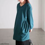 グリーン | 大きいサイズ レディース チュニック | GOLDJAPAN　大きいサイズ専門店