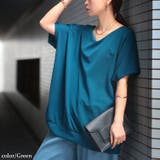 グリーン | 大きいサイズ レディース チュニック | GOLDJAPAN　大きいサイズ専門店