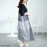 ブラック | 大きいサイズレディース ワンピース 異素材切り替えワンピース | GOLDJAPAN　大きいサイズ専門店