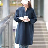 ネイビー | 大きいサイズレディース チュニック フロントタックスキッパーチュニック | GOLDJAPAN　大きいサイズ専門店