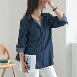 ネイビー | 大きいサイズレディース トップス シャツ | GOLDJAPAN　大きいサイズ専門店