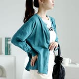 ターコイズ | 大きいサイズレディース トップス カーディガン | GOLDJAPAN　大きいサイズ専門店