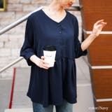 ネイビー | 大きいサイズ レディース トップス | GOLDJAPAN 大きいサイズ専門店