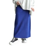 ブルー | 大きいサイズ レディース スカート | GOLDJAPAN　大きいサイズ専門店