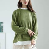 ライトグリーン | 大きいサイズレディース トップス カットソー | GOLDJAPAN　大きいサイズ専門店