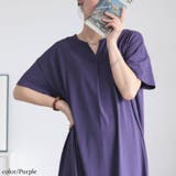 パープル | 大きいサイズ レディース ワンピース | GOLDJAPAN　大きいサイズ専門店