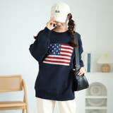 ネイビー | 大きいサイズレディース トップス ニット | GOLDJAPAN　大きいサイズ専門店