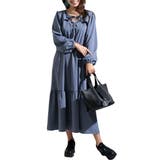 ブルーグレー | 大きいサイズ レディース ワンピース | GOLDJAPAN 大きいサイズ専門店