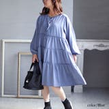 ブルー | 大きいサイズ レディース ワンピース | GOLDJAPAN　大きいサイズ専門店