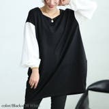 ブラック×オフ | 大きいサイズ レディース チュニック | GOLDJAPAN 大きいサイズ専門店