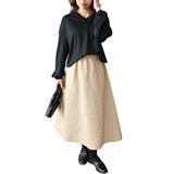 ブラック×ベージュ | 大きいサイズ レディース ワンピース | GOLDJAPAN　大きいサイズ専門店