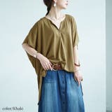 カーキ | 大きいサイズ レディース チュニック | GOLDJAPAN 大きいサイズ専門店