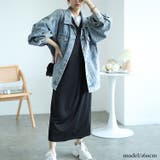 ブラック | 大きいサイズレディース ワンピース バックスリットフロントタックジャンパースカート | GOLDJAPAN 大きいサイズ専門店