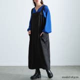 ブラック | 大きいサイズレディース ワンピース ジャンパースカート | GOLDJAPAN　大きいサイズ専門店