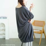 チャコールグレー | 大きいサイズ レディース チュニック | GOLDJAPAN　大きいサイズ専門店
