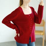 レッド | 大きいサイズレディース トップス ニット | GOLDJAPAN 大きいサイズ専門店