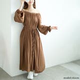 ブラウン | 大きいサイズレディース ワンピース 2wayキャンディースリープワンピース | GOLDJAPAN　大きいサイズ専門店