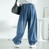 ブルー | 大きいサイズレディース ボトムス パンツ | GOLDJAPAN　大きいサイズ専門店