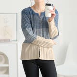 ブルー | 大きいサイズレディース トップス ニット | GOLDJAPAN　大きいサイズ専門店