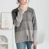 グレー | 大きいサイズレディース トップス ニット | GOLDJAPAN　大きいサイズ専門店