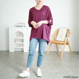 パープル | 大きいサイズ レディース トップス | GOLDJAPAN　大きいサイズ専門店