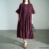 パープル | 大きいサイズ レディース ワンピース | GOLDJAPAN　大きいサイズ専門店