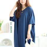 ブルー | 大きいサイズレディース ワンピース 接触冷感&UVカット&吸湿速乾サイドファスナ… | GOLDJAPAN 大きいサイズ専門店