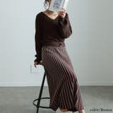ブラウン | 大きいサイズレディース ワンピース ストライプニットドッキングワンピース | GOLDJAPAN　大きいサイズ専門店