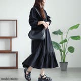 ブラック | 大きいサイズレディース ワンピース ピンタックコットンティアードワンピース | GOLDJAPAN　大きいサイズ専門店