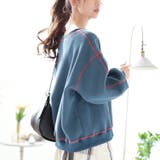 ブルー | 大きいサイズレディース トップス スウェット | GOLDJAPAN　大きいサイズ専門店