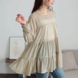 グレージュ | 大きいサイズ レディース チュニック | GOLDJAPAN 大きいサイズ専門店