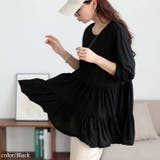 ブラック | 大きいサイズ レディース チュニック | GOLDJAPAN 大きいサイズ専門店