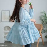 サックス | 大きいサイズ レディース チュニック | GOLDJAPAN 大きいサイズ専門店