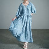 サックス | 大きいサイズ レディース ワンピース | GOLDJAPAN　大きいサイズ専門店