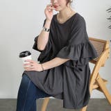 チャコール | 大きいサイズ レディース チュニック | GOLDJAPAN　大きいサイズ専門店