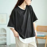 ブラック | 大きいサイズ レディース トップス | GOLDJAPAN　大きいサイズ専門店