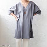 アイスグレー | 大きいサイズ レディース チュニック | GOLDJAPAN　大きいサイズ専門店