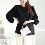 ブラック | 大きいサイズレディース トップス カットソー | GOLDJAPAN　大きいサイズ専門店