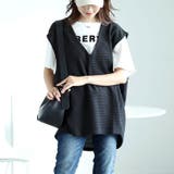 ブラック | 大きいサイズレディース トップス ベスト | GOLDJAPAN　大きいサイズ専門店