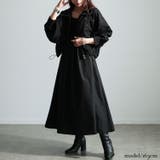 ブラック | 大きいサイズレディース ワンピース クロップドブルゾン＆異素材ノースリーブワンピ… | GOLDJAPAN　大きいサイズ専門店