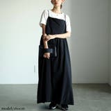 ブラック | 大きいサイズレディース ワンピース バックレースアップバルーンキャミワンピース | GOLDJAPAN 大きいサイズ専門店
