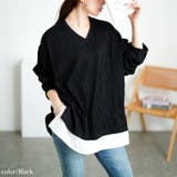 ブラック | 大きいサイズレディース トップス カットソー | GOLDJAPAN 大きいサイズ専門店