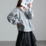 グレー | 大きいサイズレディース ワンピース アシンメトリーフリルドッキングワンピース | GOLDJAPAN　大きいサイズ専門店