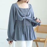 ブルー | 大きいサイズ レディース チュニック | GOLDJAPAN　大きいサイズ専門店