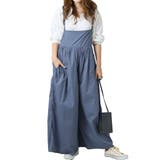 ブルー | 大きいサイズ レディース オールインワン | GOLDJAPAN　大きいサイズ専門店